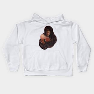 Lady Death Buffalo Woman Kids Hoodie